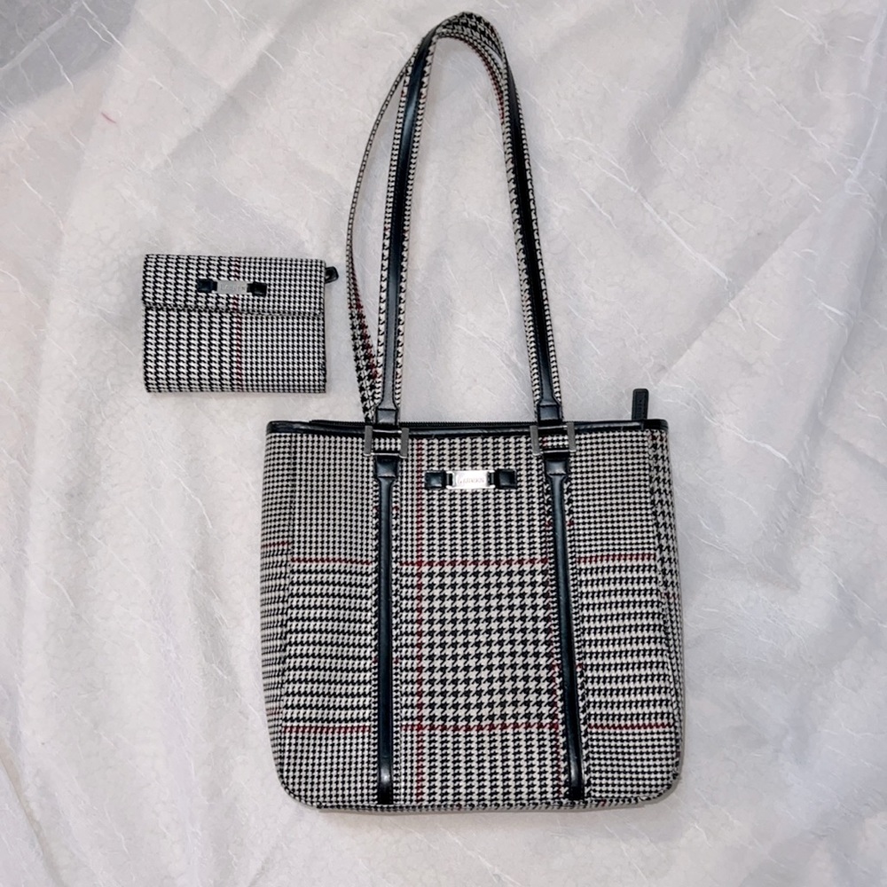 Ralph Lauren Tweed Purse with matching wallet